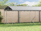 Outdoor Dog Kennel with Roof Silver 2x14x2.5 m Galvanised Steel 3190485