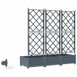 Garden Planter 3 pcs LiGht Grey 120 x 40 x 126 cm PP 42002898