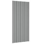 Roof Panels 12 pcs Galvanised Steel Grey 100x45 cm 317213