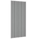 Roof Panels 12 pcs Galvanised Steel Grey 100x45 cm 317213