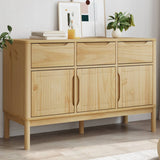 Sideboard FLORO Wax Brown 114x43x74 cm Solid Wood Pine 374023