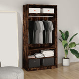 Wardrobe Smoked Oak 100x50x200 cm Engineered Wood 826614