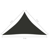 Sunshade Sail Oxford Fabric Triangular 5x5x6 m Anthracite 135128