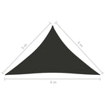 ZNTS Sunshade Sail Oxford Fabric Triangular 5x5x6 m Anthracite 135128