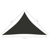 ZNTS Sunshade Sail Oxford Fabric Triangular 5x5x6 m Anthracite 135128