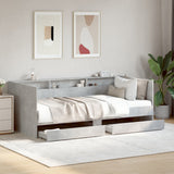 Daybed Concrete Grey Engineered Wood Single Daybed Rectangular 3280842