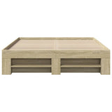Bed Frame without Mattress Sonoma Oak 120x190 cm Small Double Engineered Wood 3295515