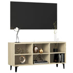 TV Cabinet with Metal Legs Sonoma Oak 103.5x30x50 cm 805953