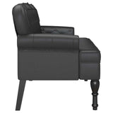 Bench Black 119.5 x 64.5 x 75 cm Faux Leather 42019299