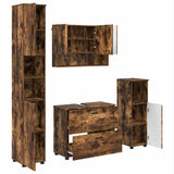 Bathroom Furniture Set 4 pcs Smoked Oak 3393048