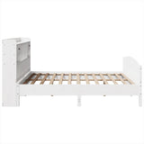 Bookcase Bed without Mattress White 180x200 cm Super King Solid Wood Pine 3323135