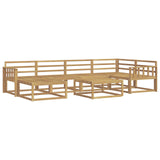 Outdoor Sofa Set 7 pcs White Solid Acacia Wood 3386718