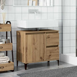 Sink Cabinet Artisan Oak 65x33x60 cm Engineered Wood 857124