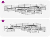 Outdoor Sofa Set 9 pcs Natural Solid Acacia Wood 3373689