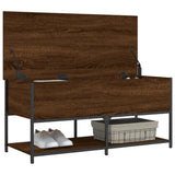 Storage Bench Brown Oak 100x42.5x47 cm Engineered Wood 839027