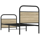 Bed Frame Without Mattress 75x190 cm Small Single Sonoma Oak Engineered Wood 4100266