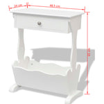 Magazine Rack Melrose White 242440