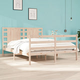 Bed Frame without Mattress 135x190 cm Double Solid Wood Pine 3104258
