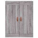 Wall Mounted Cabinet Grey Sonoma 69.5x34x90 cm Engineered Wood 830362