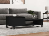 Coffee Table Black 100x50x45 cm Engineered Wood 830837