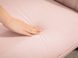 Velvet-Feel Tub Office Chair, with Seat Cushion - Pink T3398P328359