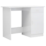 ZNTS Desk High Gloss White 100x50x76 cm Engineered Wood 801086