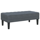 Bench with Cushion Dark Grey 113 x 57 x 39 cm Velvet 42001948