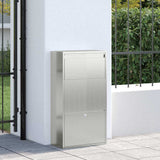 Parcel Drop Box Silver 44 x 22 x 82 cm Galvanised Steel 874924