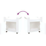 Desk Trolley White 60x45x60 cm Engineered Wood 816608