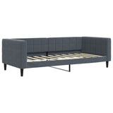Daybed with Trundle and Mattresses Dark Grey 90x190 cm Velvet 3196784