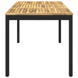 Garden Dinner Table White and Black 141 x 80.5 x 75 cm 901764
