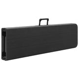 Garden Bench Set of 2 Black Powder-coated steel, HDPE 180 cm 48832