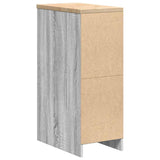 Garage Storage Cabinet Grey Sonoma 30x51x85 cm Solid Wood Pine 860558