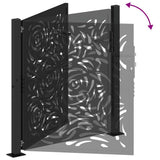 Garden Gate Black 100x100 cm Steel Flame Design 4100989