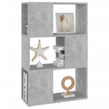 Book Cabinet Room Divider Concrete Grey 60x24x94 cm Engineered Wood 809075