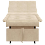 Sofa Bed Cream 194 x 67 x 82 cm Microfiber 42008611