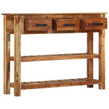 Sideboard with 3 Drawers 110x30x80 cm Solid Acacia Wood 338032