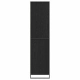 Warderobe with Door Black Oak 50 x 50 x 200 cm Engineered Wood 3403016