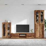 TV Cabinet Set with Shelf FLORIN 3 pcs Old Wood Engineered Wood 3397982