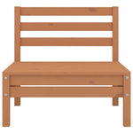 Garden Middle Sofas 4 pcs Honey Brown Solid Pinewood 806595