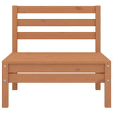 Garden Middle Sofas 4 pcs Honey Brown Solid Pinewood 806595