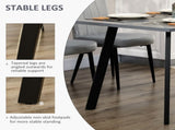 Dining Table, Contemporary Rectangle Kitchen Table with Metal Legs and Spacious Tabletop for Dining T3398P330450