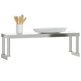 Work Table Overshelf 110x30x35 cm Stainless Steel 376448