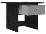 Bedside Table 2 pcs Black Oak 41 x 40 x 45 cm Engineered Wood 8000439