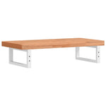 Basin Shelf Wall Mounted Steel and Solid Wood Beech 3302372