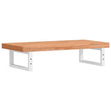 Basin Shelf Wall Mounted Steel and Solid Wood Beech 3302372