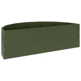 Planter Olive Green 120 x 60 x 35 cm Steel 883685