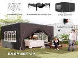3 x 3m Pop-Up Gazebo Shelter, with Accessories - Black T3398P318693