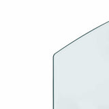 Fireplace Glass Plate Transparent 100 x 60 cm Glass 353883