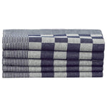 ZNTS 20 Piece Towel Set Blue and White Cotton 136289